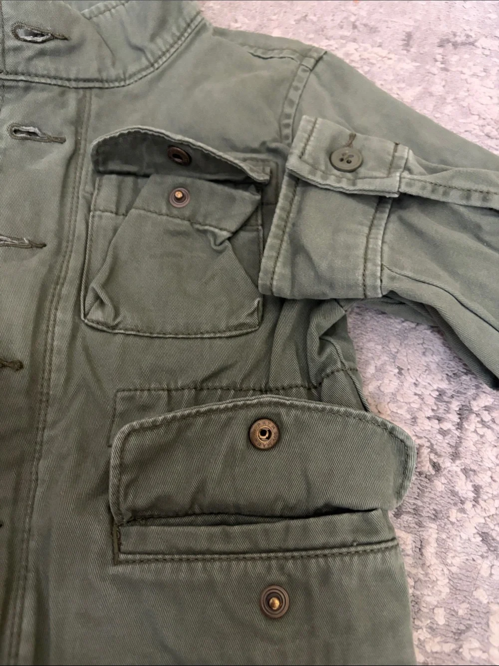 Baby Gap Toddler Olive Utility Jacket Sz 3